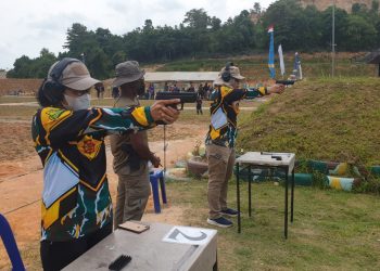 Kejuaraan Menembak Piala Ketua Perbakin Batam, Personel dan Klub Sundang Sakti Batam Binaan Satbrimob Polda Kepri Sabet 12 Gelar Juara
