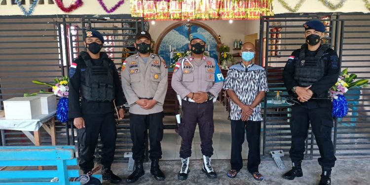 Polres Bintan Perketat Pengamanan Gereja yang Melaksanakan Ibadah Natal Tahun 2021