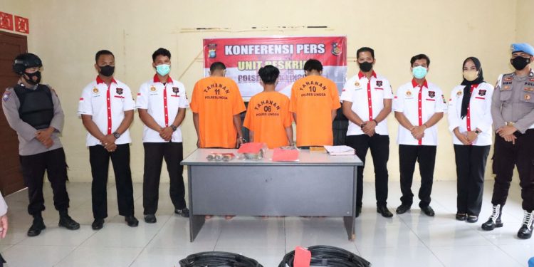 Polsek Daek Lingga Ungkap Pencurian Kabel Milik PLN