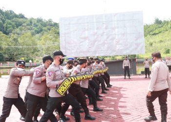 Tingkatkan Kemampuan Personil, Polres Lingga Gelar Latihan Dalmas