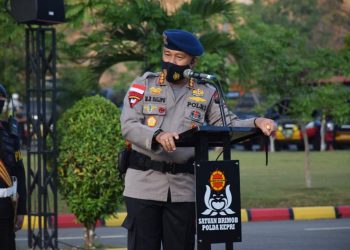 Apel Satuan dan Gelar Kendaraan serta Peralatan Jajarab Satuan Brimob Polda Kepri