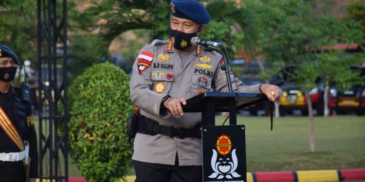 Apel Satuan dan Gelar Kendaraan serta Peralatan Jajarab Satuan Brimob Polda Kepri