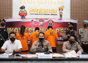 Awal Tahun, Polres Tanjungpinang Berhasil Ungkap Kasus Narkotika Jenis Sabu 1 Kg dan 27 Butir Ekstasi