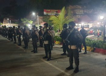 Brimob Polda Kepri Apel Kesiapsiagaan Power On Hand Kapolda Kepri