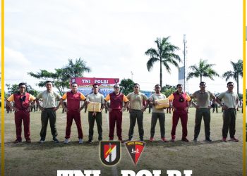 Jaga Sinergitas TNI/Polri, Brimob Polda Kepri dan Yonif Raider Khusus 136/TS Bentuk Keluarga Asuh