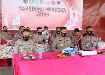 Kapolda Kepri Hadiri Percepatan Vaksinasi Merdeka Anak Secara Virtual