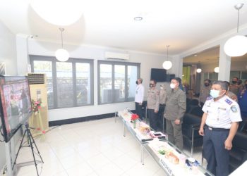 Kapolda Kepri Ikuti Video Conference Launching Aplikasi Monitoring Karantina Presisi Oleh Bapak Kapolri