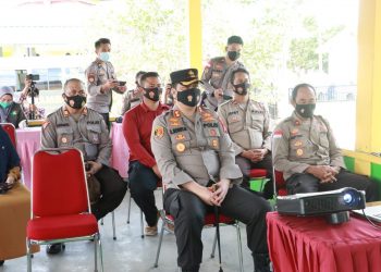 Kapolres Lingga Tinjau Langsung Pelaksanaan Vaksinasi Merdeka