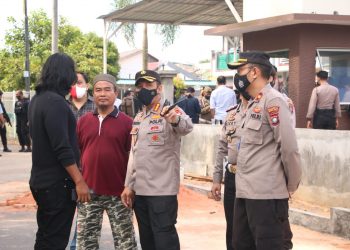 Kapolresta Barelang Pimpin Apel Pengamanan Pembangunan 5 Tower Sutt 150 KV Oleh Bright PLN Batam