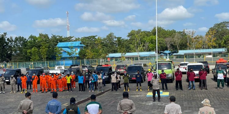 Kapolsek Bintan Utara Polres Bintan Pimpin Apel kesiapan Penanggulangan Kebakaran Hutan dan Lahan Wilayah Kecamatan Bintan Utara