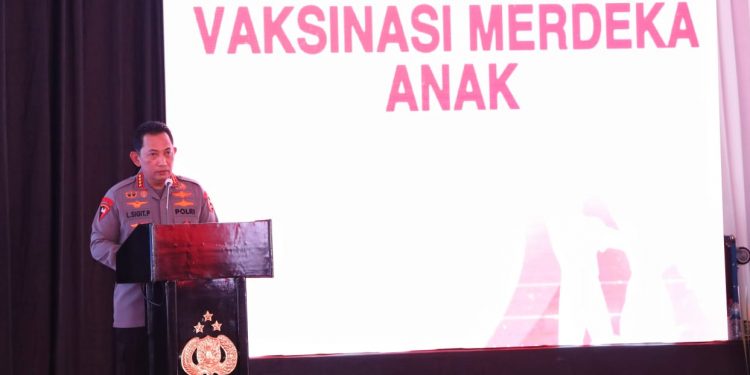Launching Vaksinasi Merdeka Anak, Kapolri: Upaya Menjaga Generasi Penerus Bangsa