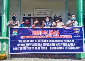 Pelaksanaan Sosialisasi Giat Binpolmas  Tentang Membangun Kesadaran Hukum Masyarakat Dalam Mendukung Program Pemerintah Dalam Mewujudkan Masyarakat Yang Adil Dan Makmur di Wilkum Polres Kep Anambas