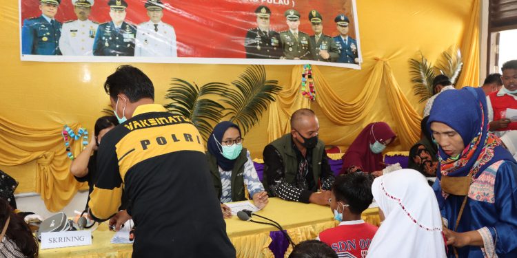 Polres Natuna Merangkai Pulau Guna Percepatan Vaksinasi Covid 19