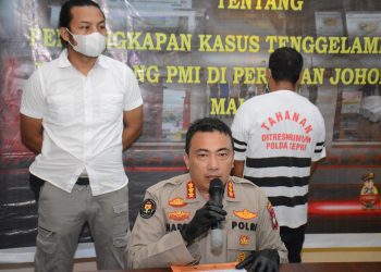 Tim Ditreskrimum Polda Kepri yang Juga Subsatgas Gakkum Ops Misi Kemanusiaan Internasional Kembali Berhasil Amankan Tersangka Jaringan Pengiriman PMI Ilegal