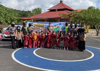Polsanak, SatLantas Polres Lingga Berikan Pengetahuan Profesi Polri Kepada SPS Paud Bougenville