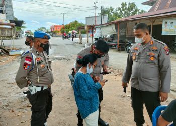 Kapolres Kaimun Meninjau Langsung Kegiatan Vaksinasi