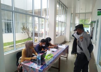 Kapolres Kep. Anambas Beserta Jajaran Melaksanakan Gerai Vaksinasi, Covid-19 di Pukesmas Palmatak Wilkum Polres Kep.Anambas