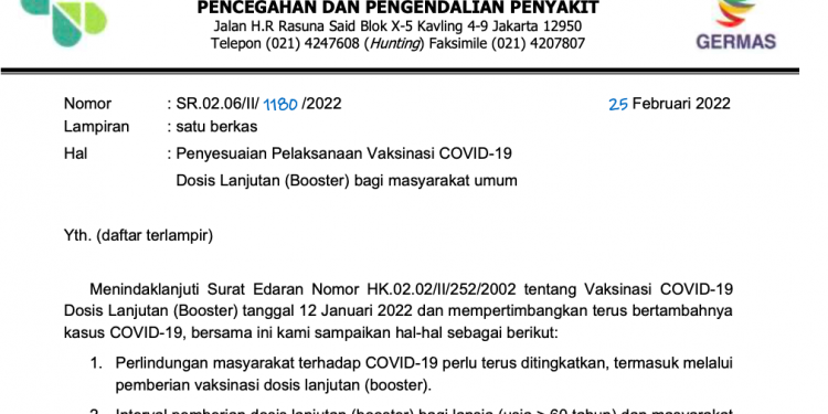 Kemenkes: Vaksinasi Booster Dapat Dilakukan Setelah Tiga Bulan Vaksinasi Dosis Primer