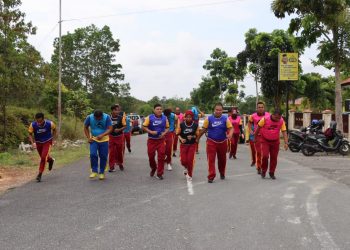 Personil Polres Bintan Laksanakan Ujian Kesamaptaan Jasmani (UKJ) Semester 1 Tahun 2022