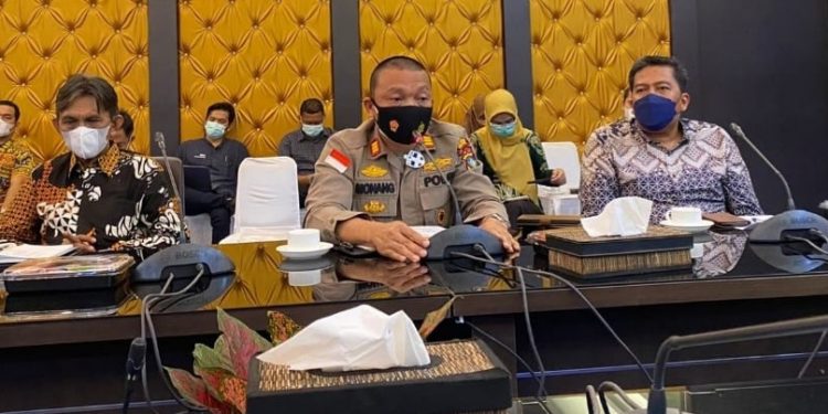 Polres Bintan Gelar Rapat Koordinasi Bersama Dengan Tim Pengendalian Infalsi Daerah (TPID) Kabupaten Bintan Jelang Bulan Suci Ramadhan 1443 H