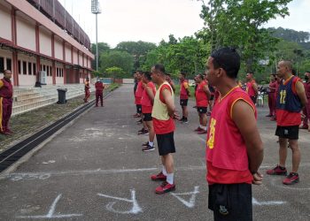 Satuan Brimob Polda Kepri Gelar Program Olahraga Rutin Pembentukan Postur Ideal Dukung Kinerja Personel yang Optimal