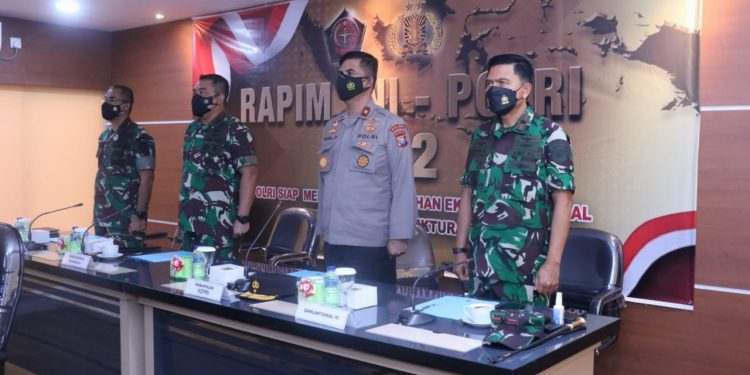 Wakapolda Kepri Ikut Rapim TNI – Polri Tahun 2022 Secara Virtual