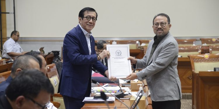 Menkumham-Komisi III DPR RI Percepat Penyelesaian RUU Narkotika