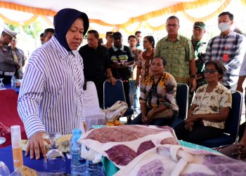Inilah Jurus Mensos Memberikan Motivasi Kepada Pengrajin Batik di Biak