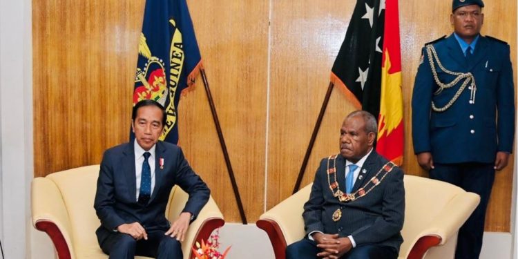 Presiden Jokowi Bertemu Gubernur Jenderal Papua Nugini