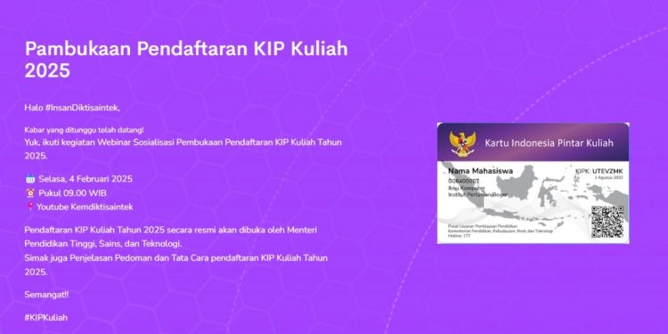Pendaftaran KIP Kuliah Jalur Mandiri 2025 Masih Dibuka hingga 31 Oktober