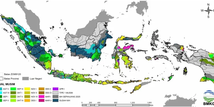 BMKG Prediksi Musim Hujan 2025/2026 Datang Lebih Cepat, Berpotensi Lebih Basah di Sejumlah Wilayah
