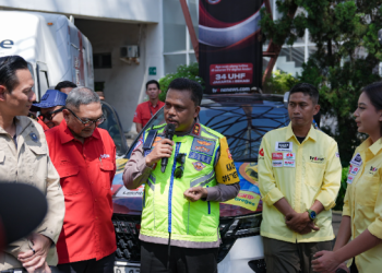 Kakorlantas Polri Lepas Tim Mudik TV One: Media Adalah Mitra Strategis Keselamatan