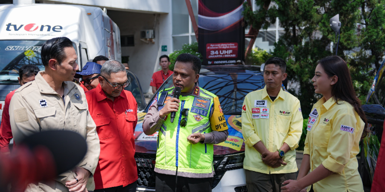 Kakorlantas Polri Lepas Tim Mudik TV One: Media Adalah Mitra Strategis Keselamatan